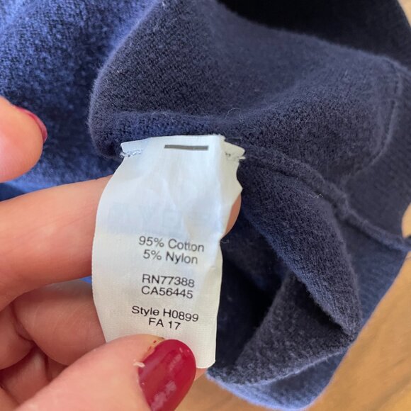 JCrew Womens XXL LOVE BIRDS Sweater Navy Lovebirds Sweater Fall 2017 Thin Sweate - Picture 4 of 15